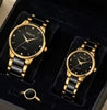Couple Watch Set for Men & Women with Free Adjustable Ring & Gift Box | Luxury Black Dial Wrist Watches | His & Hers Matching Watch Set No Ratings