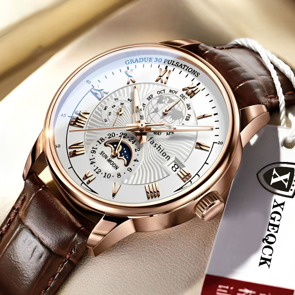 Classic Leather Strap Men's Business Quartz Watch New Leather Waterproof Luminous Watch for Me